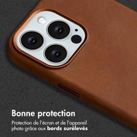 Accezz Coque MagSafe en cuir vintage Apple iPhone 13 Pro - Tabacco Cognac