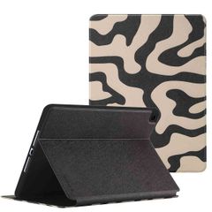 Selencia Coque tablette Vivid Apple iPad 9 (2021) 10.2 pouces / iPad 8 (2020) 10.2 pouces / iPad 7 (2019) 10.2 pouces - Art Wave Black