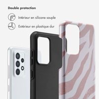 Selencia Coque arrière Vivid Samsung Galaxy A52(s) (5G/4G) - Colorful Zebra Old Pink