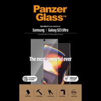PanzerGlass Protection d'écran Ultra-Wide Fit Anti-bactérienne avec applicateur Samsung Galaxy S23 Ultra