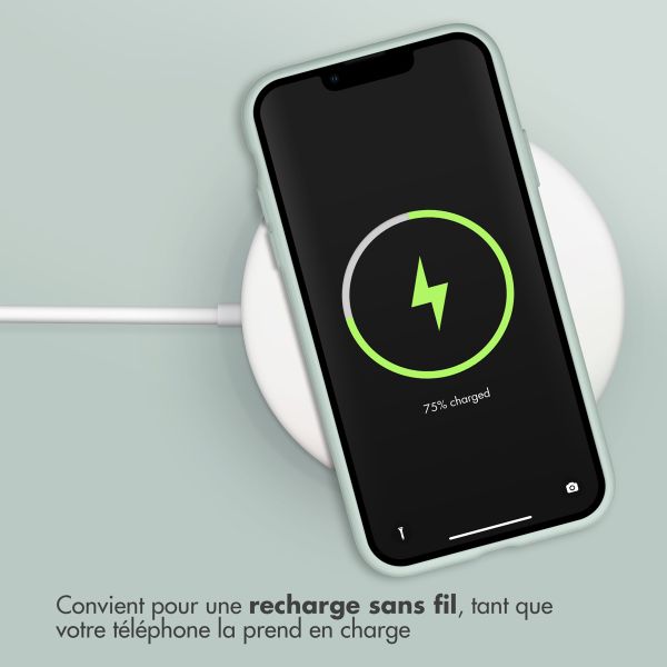 Accezz Coque Liquid Silicone Apple iPhone Xr - Sky Blue