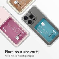 imoshion Coque silicone avec support de passe iPhone 15 Pro Max - Transparent