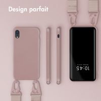 Selencia Coque silicone avec cordon amovible iPhone Xr - Sand Pink