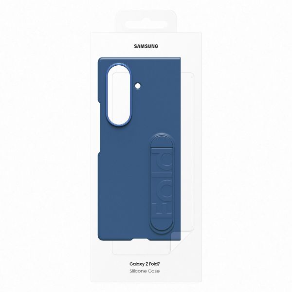 Samsung Coque en silicone avec support Samsung Galaxy Z Fold 7 - Blue