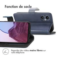 imoshion Étui de téléphone portefeuille Luxe Oppo Reno8 Lite - Bleu foncé