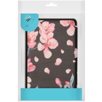 imoshion Design Slim Hard Sleepcover avec support Kobo Libra 2 / Tolino Vision 6 - Blossom Watercolor Black