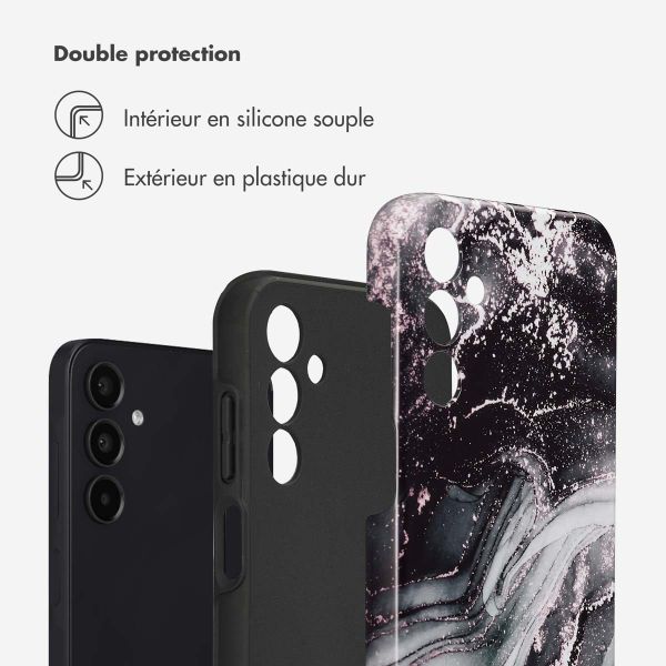 Selencia Coque arrière Vivid Samsung Galaxy A15 (5G/4G) - Chic Marble Black
