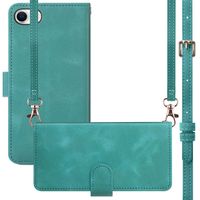 imoshion Etui de téléphone portefeuille avec cordon Apple iPhone SE (2022 / 2020) / 8 / 7 - Turquoise