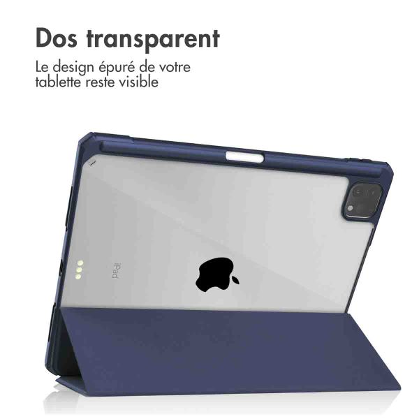 imoshion Coque tablette rigide Trifold iPad Pro 12.9 (2018/2020/2021/2022) - Bleu foncé