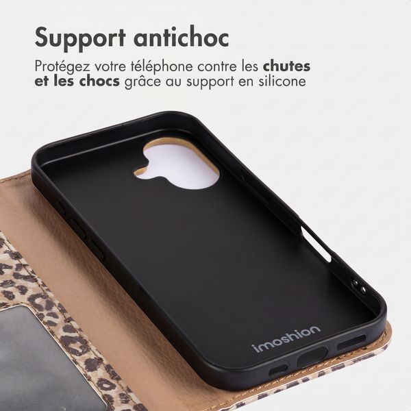 imoshion Étui de télephone portefeuille Design Apple iPhone 16 - Leopard Mood
