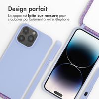imoshion Coque en silicone avec cordon iPhone 14 Pro Max - Violet