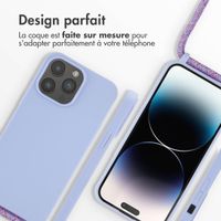 imoshion ﻿Coque en silicone avec cordon iPhone 14 Pro Max - Violet