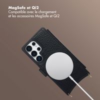 Selencia Étui Riva avec MagSafe et cordon de téléphone Samsung Galaxy S25 Ultra - Noir