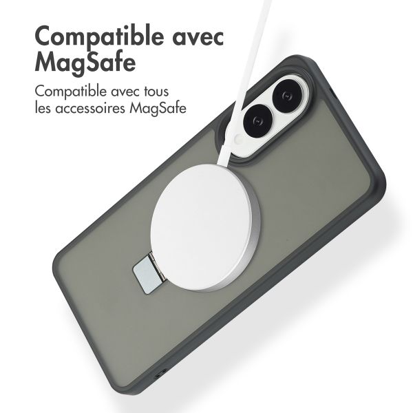 Accezz Coque Ring Stand avec MagSafe Samsung Galaxy S25 Edge - Noir