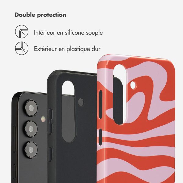 Selencia Coque arrière Vivid Samsung Galaxy S24 - Dream Swirl Pink