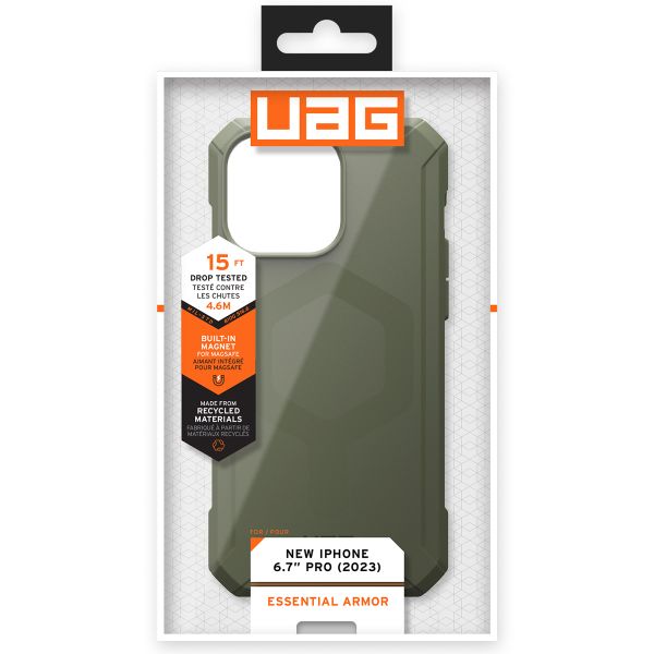 UAG Essential Armor MagSafe iPhone 15 Pro Max - Olive Drab