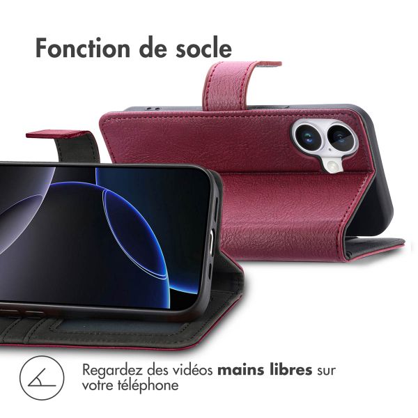 imoshion Étui de télephone portefeuille Apple iPhone 17 - Bordeaux