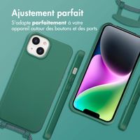 imoshion Coque arrière Color avec cordon amovible et MagSafe Apple iPhone 14 - Vert foncé