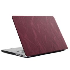 Selencia Coque en velours MacBook Air 13 pouces (2022 / 2024 M3 chip / 2025 M4 chip) - A2681 / A3113 / A3240 - Rouge foncé