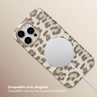 Selencia Coque Sabi imprimé panthère avec MagSafe Apple iPhone 16 Pro Max - Soft Ivory