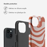 Selencia Coque arrière Vivid Tough iPhone 15  - Dream Swirl Orange