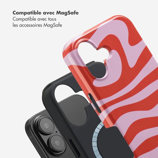 Selencia Coque arrière Vivid avec MagSafe Apple iPhone 16 - Dream Swirl Pink