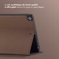 Selencia Coque tablette Riva Apple iPad 9 (2021) 10.2 pouces / iPad 8 (2020) 10.2 pouces / iPad 7 (2019) 10.2 pouces - Mocha Brown