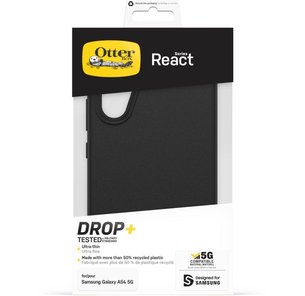 OtterBox Coque arrière React Samsung Galaxy A54 (5G) - Noir