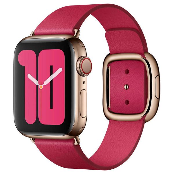 Apple Leather Band Modern Buckle Apple Watch Series 1-9 / SE - 38/40/41 mm / Series 10 - 42 mm - Taille S - Raspberry