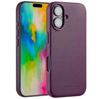 Accezz Coque arrière en cuir avec MagSafe Apple iPhone 16 - Heath Purple