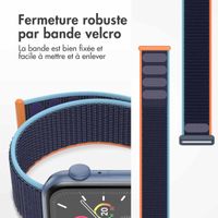 imoshion Bracelet en nylon Apple Watch Series 1 t/m 9 / SE (38/40/41 mm) | Series 10 / 11 (42 mm) - Dark Navy Blue