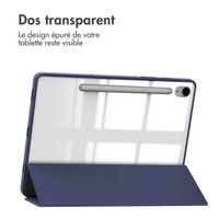 imoshion Coque tablette rigide Trifold iPad Samsung Tab S9 FE 10.9 pouces / Tab S9 11.0 pouces - Bleu foncé