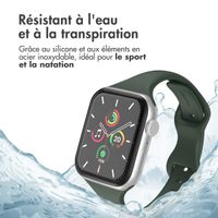 imoshion Bracelet en silicone fin Apple Watch Series 1-10 / SE / Ultra (2) (44/45/46/49 mm) - Vert Olive