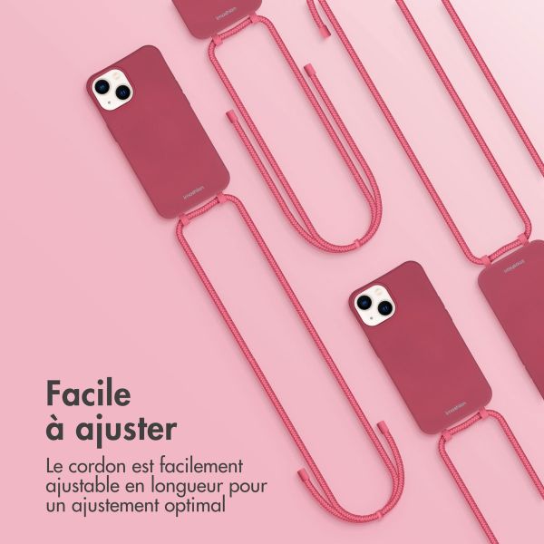imoshion Coque de couleur avec cordon amovible Apple iPhone 14 - Red Raspberry