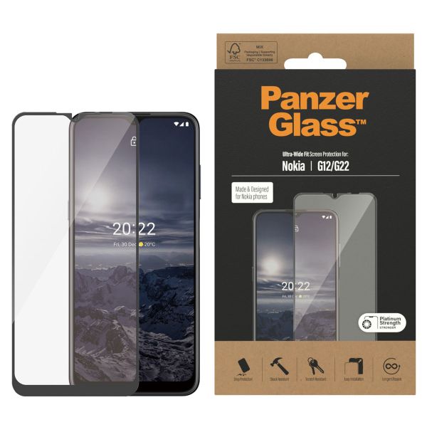 PanzerGlass Protection d'écran Ultra-Wide Fit Anti-bactérienne Nokia G22