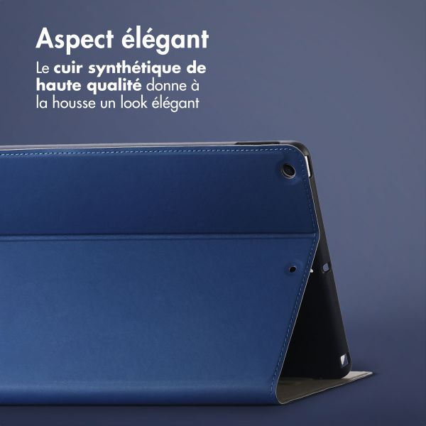 Accezz Housse Classic Tablet Stand iPad 9 (2021) / iPad 8 (2020) / iPad 7 (2019) 10.2 pouces - Bleu foncé