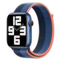 Apple Bracelet Sport Loop Apple Watch Series 1 à 10 / SE / Ultra (2) (44/45/46/49 mm) - Blue Jay/Abyss Blue