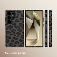 Selencia Coque Sabi imprimé panthère avec MagSafe Samsung Galaxy S24 Ultra - Midnight Black