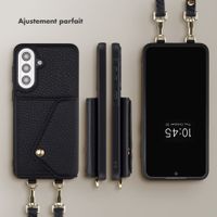 Selencia Coque de télephone Sera avec cordon et porte-cartes enveloppe Samsung Galaxy A57 (5G) - Noir