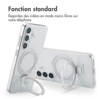 Accezz Coque Ring Stand avec MagSafe Samsung Galaxy S25 - Transparent