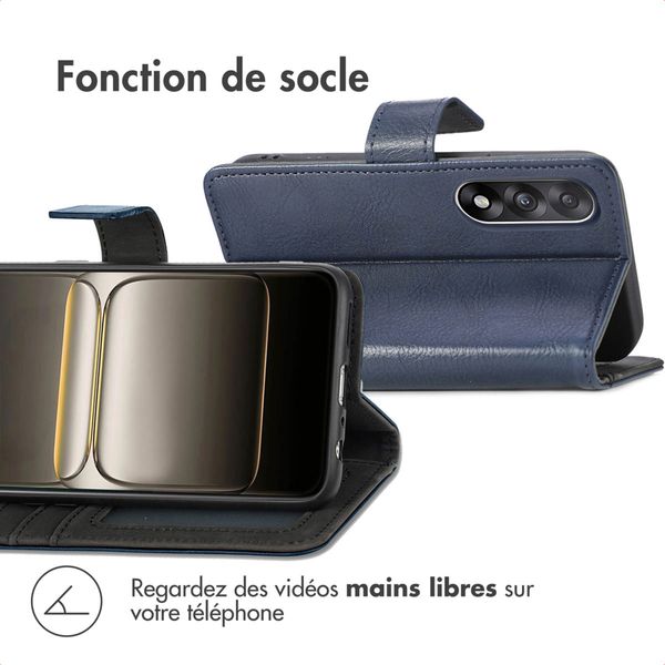 imoshion Étui de télephone portefeuille de luxe OnePlus Nord 5 - Bleu foncé