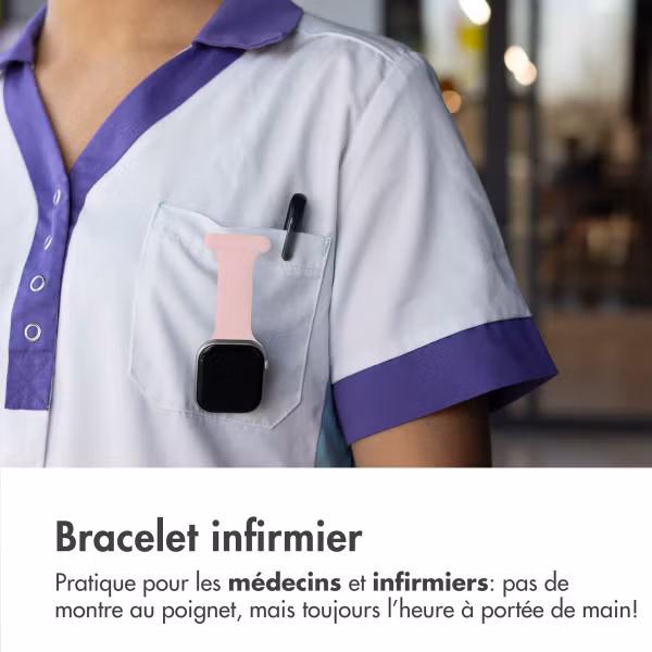 imoshion Bracelet infirmier en silicone Apple Watch Series 1 t/m 9 / SE (38/40/41 mm) | Series 10 / 11 (42 mm) - Rose