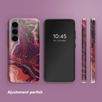 Selencia Coque arrière Vivid Tough Samsung Galaxy S24 - Marble Purple