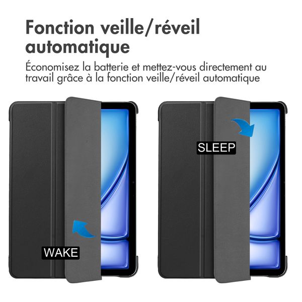 imoshion Coque tablette Trifold Apple iPad Air 13 pouces (2025) M3 / (2024) M2 - Noir