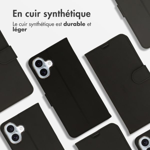 Accezz Étui de télephone Wallet Apple iPhone 16 Plus - Noir