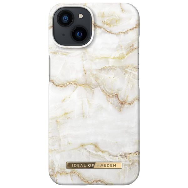 iDeal of Sweden Coque Fashion iPhone 13 - Golden Pearl Marble