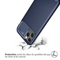 imoshion Coque silicone Carbon iPhone 12 (Pro) - Bleu