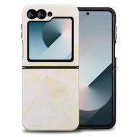 Selencia Coque arrière Vivid Samsung Galaxy Z Flip 6 / Flip 7 FE - Golden Beige Marble