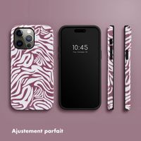 Selencia Coque arrière Vivid Apple iPhone 14 Pro Max - Trippy Swirl Dark Rose