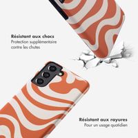 Selencia Coque arrière Vivid Tough Samsung Galaxy S21 FE - Dream Swirl Orange